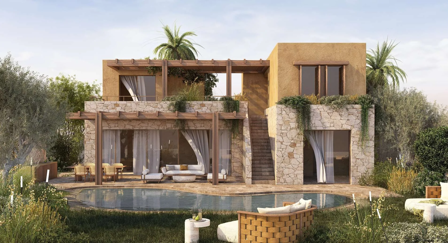 Beach house architecture at Ramla